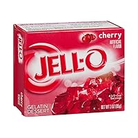 Jell-O Cherry Gelatin Mix (3 oz Boxes, Pack of 24)