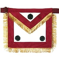 Past Excellent Chief Knight Masons Apron - Maroon Moire