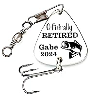 Retirement Gift Officially Retired Fishing Lure Personalized Retirement Fishing Lure Retiree Gift For Retirement Personalized Name Company RETIRED-LURE