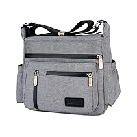Wxnow Multi Pocket Shoulder Bag Crossbody Bag for Women Travel Purse Work Bag