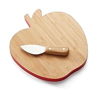 Kate Spade New York Knock On Wood Board with Knife Serving Platter/Tray, CHEESE BRD, NATURAL