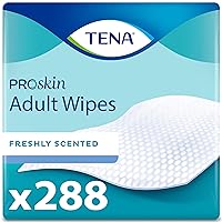 TENA Adult Wipes for Incontinence & Cleansing, ProSkin - 288 Count (6 packs of 48)