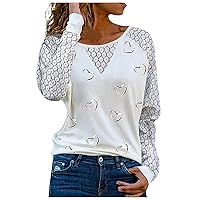 SNKSDGM Womens Long Sleeve V Neck T-Shirt Cute Striped Graphic Print Sheer Mesh Raglan Tees Loose Casual Pullover Tops Blouse