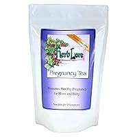 Pregnancy Tea - 60 Cups Loose Leaf - First Trimester to Third Trimester Labor Prep Tea with Red Raspberry Leaf, Oatstraw, Chamomile, Nettle & Alfalfa for Pregnant Women by Herb Lore