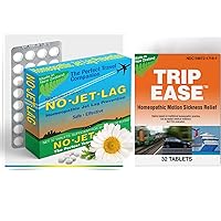 No Jet Lag Homeopathic Jet Lag Remedy and Trip Ease Travel Sickness Tablets Set