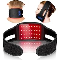 Rechargeable Red Light Therapy for Neck - Portable Red Light Therapy Belt for Face and Neck Chin - Red Light Therapy Device Neck Knee Wrap for Muscle Joint