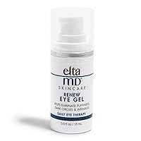 EltaMD Renew Eye Gel for Dark Circles, Under-Eye Puffiness, Fine Lines and Wrinkles, Anti-Aging Hydrating Eye Cream with Peptides & Hyaluronic Acid, 0.5 oz.