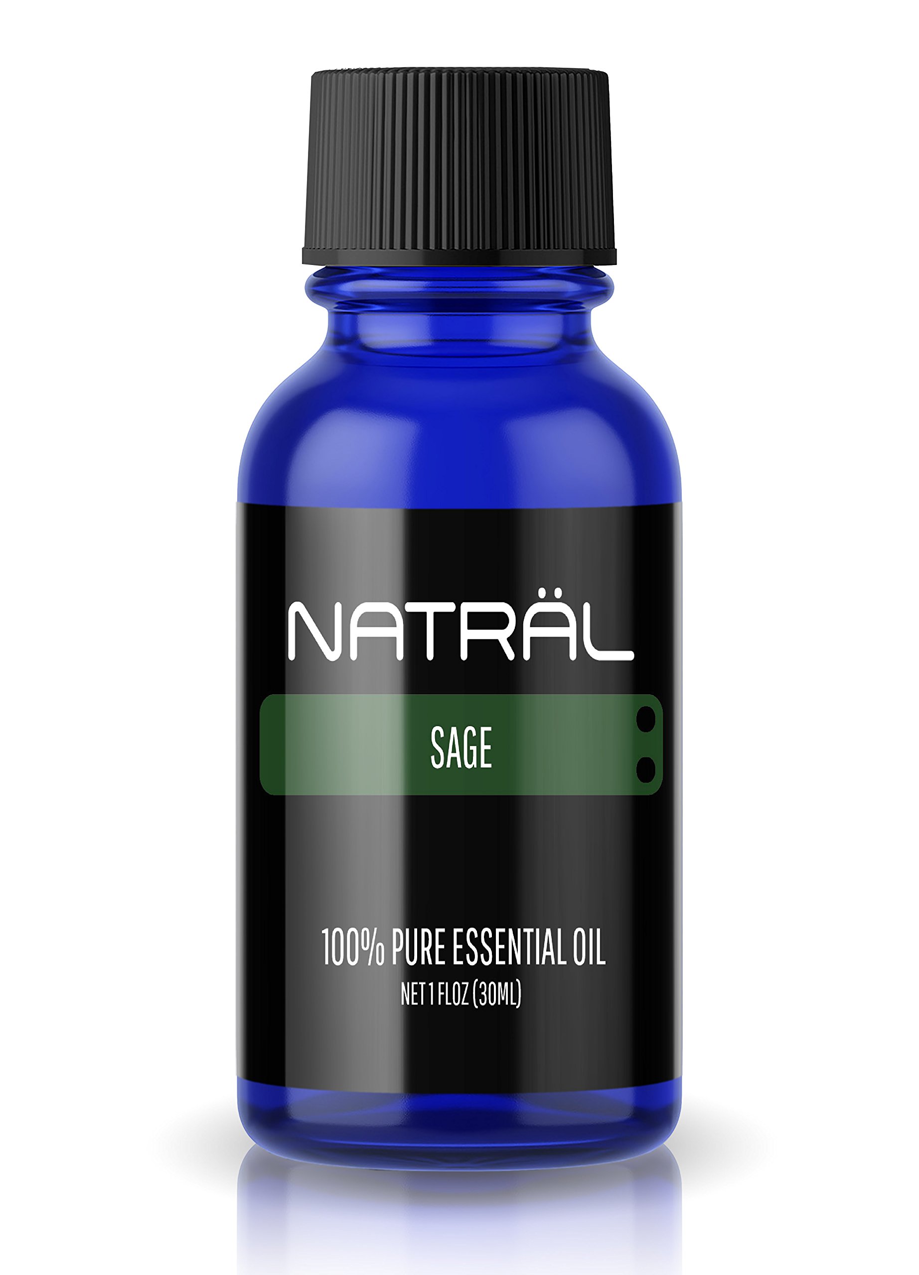 NATRÄL Sage, 100% Pure and Natural Essential Oil, Large 1 Ounce Bottle