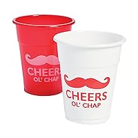 Fun Express British Party Cups (25 of 16 oz cups) for Party British Party Decor and Supplies