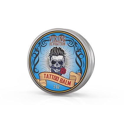 Viking Revolution Tattoo Care Balm for Before, During & Post Tattoo Safe, Natural Tattoo Aftercare Cream Moisturizing Lotion to Promote Skin Healing, Skin Moisturizer, 2oz, 1 Count (Pack of 1)
