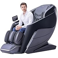 iRest A710 4D Massage Chair, Named Alfine, Full Body Shiatsu Zero Gravity Recliner with Yoga Stretching, SL Track, Automatic Calfrest Extension, Calf Kneading (Black-Closed Footrest)