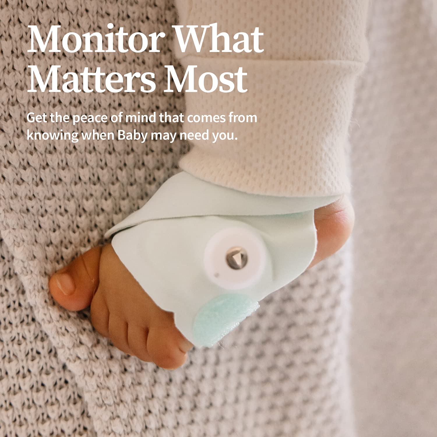 Owlet Dream Sock - Smart Baby Monitor with Heart Rate and Average Oxygen O2 as Sleep Quality Indicators, Dusty Rose