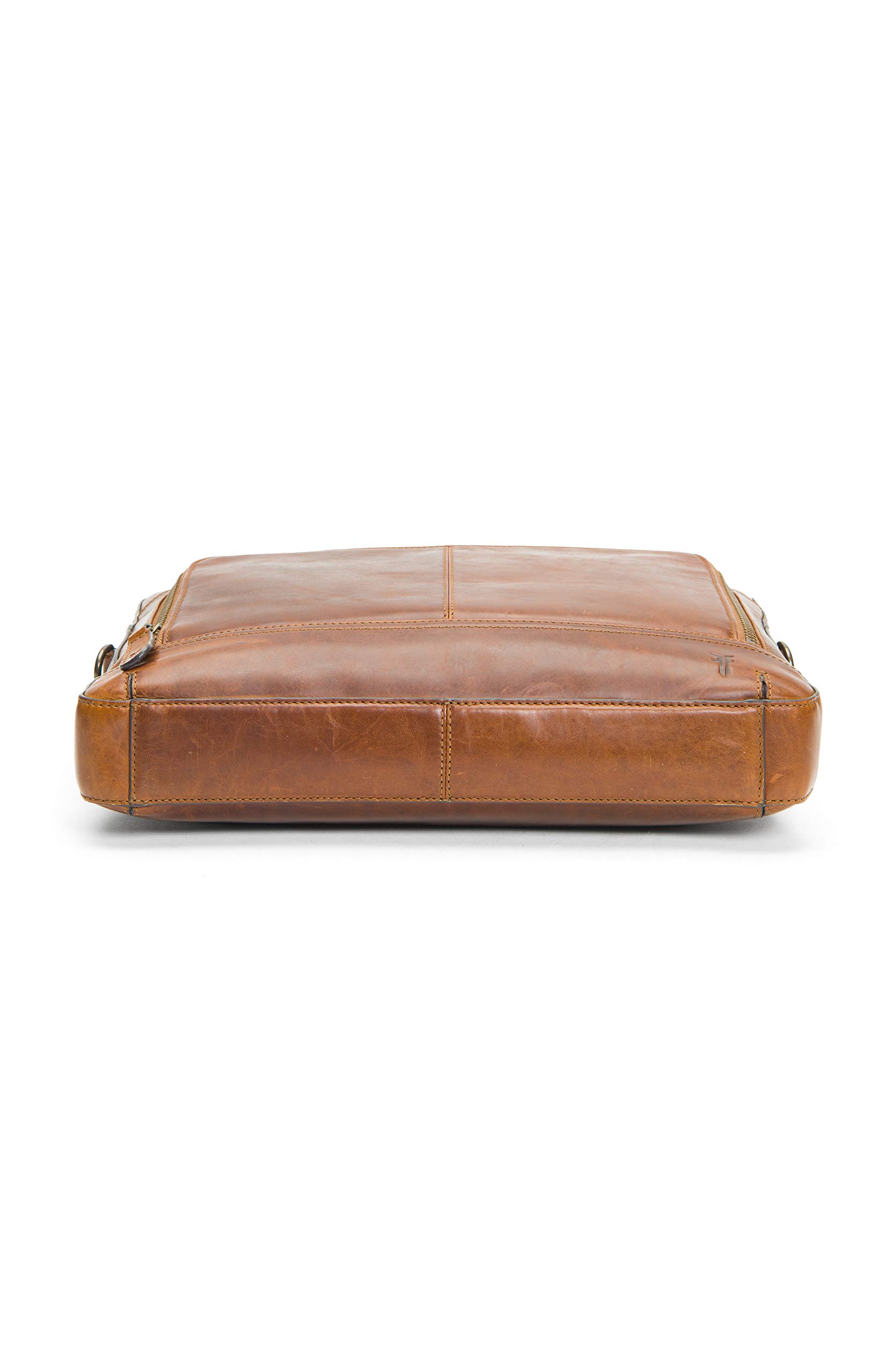 Frye mens Logan Zip Briefcase, Cognac, One Size US