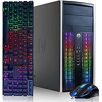 HP RGB Gaming PC Desktop Computer - Intel Quad I7 up to 3.8GHz, 16GB Memory, 256G SSD + 3TB, GeForce GTX 1660 Super 6G GDDR6, RGB Keyboard & Mouse, WiFi & Bluetooth 5.0, Win 10 Pro (Renewed)