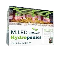 Miracle LED Hydroponics LED Indoor Grow Light Kit - Includes 3 Absolute Daylight Red Spectrum 100W Replacement Grow Light Bulbs & 1 3-Socket Corded Fixture with SproutMatic Timer (6-Pack)