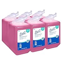 Scott® Gentle Lotion Skin Cleanser (91556), Floral, Pink, 1.0 L Bottles, 6 Bottles / Case