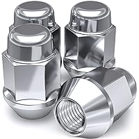White Knight Wheel Lug Nuts - 12x1.5 Lug Nuts, 1707S-4, 4 Pack, M12x1.50 Bulge Acorn Chrome Lug Nuts, Steel with Stylish Chrome Finish, Easy to Install, Durable Construction