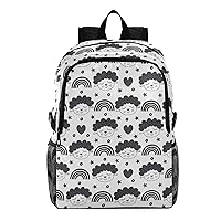 ALAZA Cute Sheep and Rainbow Packable Backpack Travel Hiking Daypack