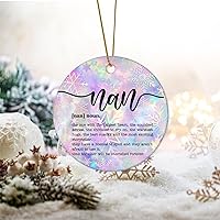Nan Definition Christmas Ceramic Ornaments Christmas Ornament Word Description Funny Ornament for Xmas Party Decorations 3 in