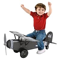 Army 44 Airplane Childs Ride-On Scooter, Grey