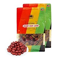 DABC OAK LAND Dried Dates, High Nutrition, High Vitamins, Red Dates, Snack Food, Dried Fruits, Sweet Red Jujube Packaged In USA.特级红枣 (2 Pound)