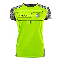 Fast Athletics CONTACTLESS QR “MEDICAL DATA” WOMEN’S SPORTS T-SHIRT IN FLUOR COLOUR