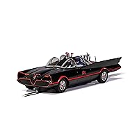 Scalextric Batmobile from 1960's Batman Television Series 1:32 Slot Race Car C4175, Black & Orange