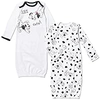 Disney 101 Dalmatians Lion King Lucky Patch Simba Baby Girls 2 Pack Sleeper Gowns Newborn