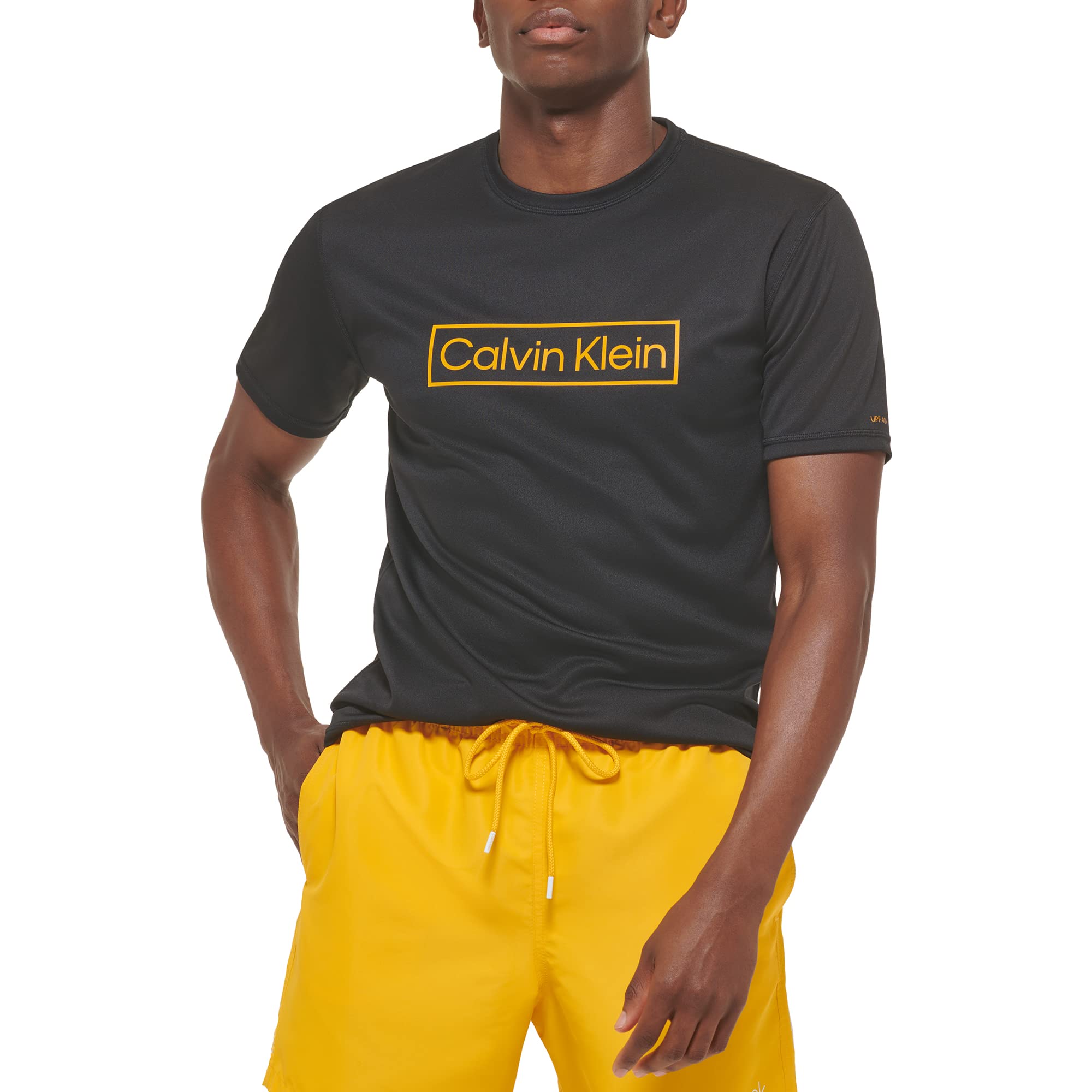 Calvin Klein Men's Light Weight Quick Dry Short Sleeve 40+ UPF Protection