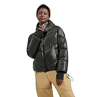 Ugg Womens Ronney Puffer Faux Leather Coat