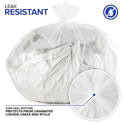 Stock Your Home Clear 2 Gallon Trash Bag (200 Pack) Un-Scented Small  Garbage Bags for Bathroom Can, Mini Waste Basket Liner, Plastic Liners for  Office