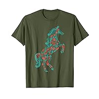 Flower Horse Nature T-Shirt