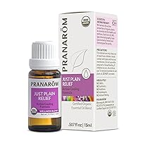 Pranarom - Just Plain Relief Organic Essential Oils for Aromatherapy, 15ml