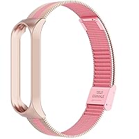 Milanese Watchband for Mi Band 4 3 Series Accessorie Stainless Steel Metal Strap+Case Women Men Replacement Band Bracelet (Color : 3)
