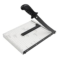 A4 Paper Cutter Stack Paper Trimmer Guillotine Heavy Duty Metal Base 12” Cutting Length with Safety Blade Lock, 12 Sheet Capacity, Guillotine Paper Cutter Slicer for Office Home School