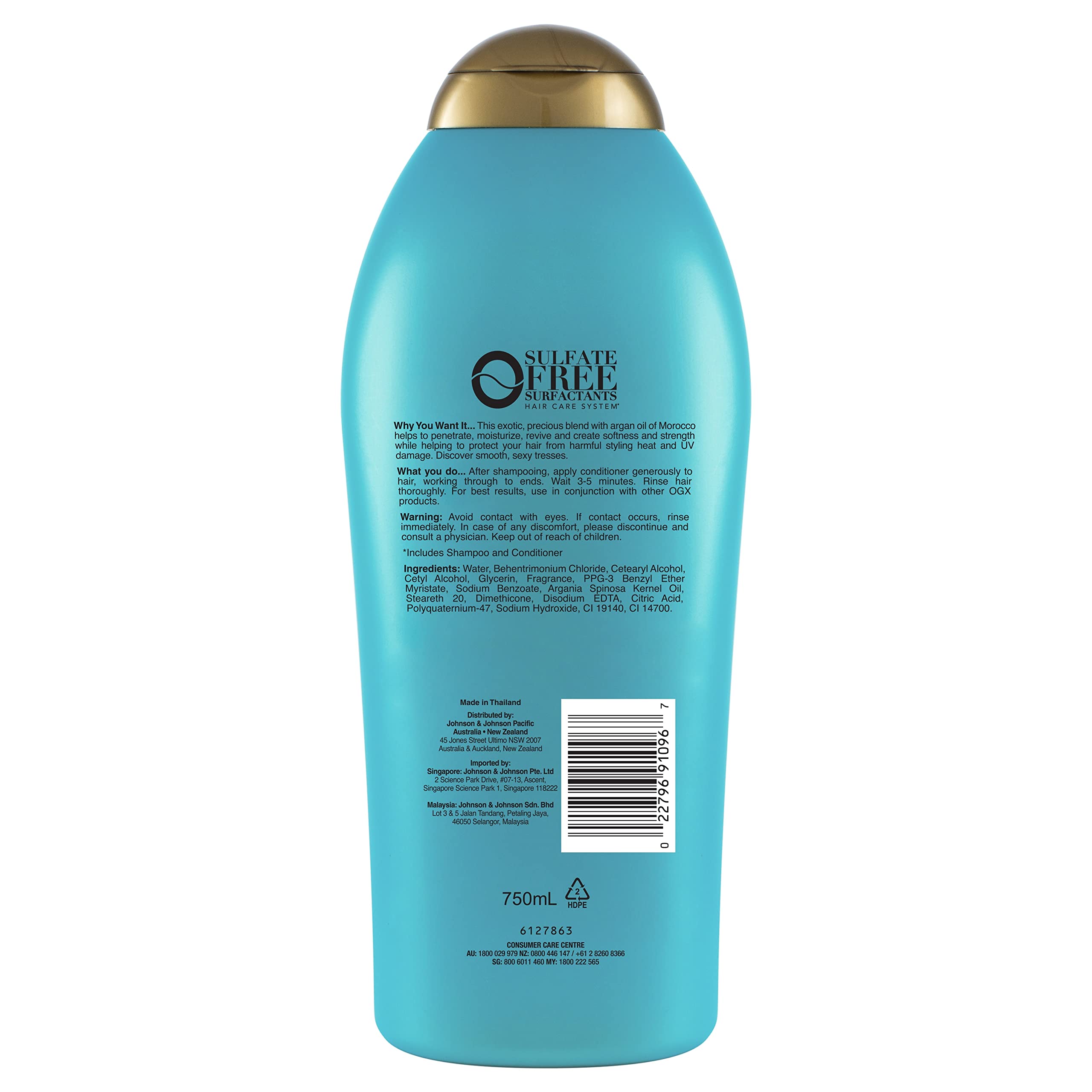 OGX Renewing + Argan Oil of Morocco Conditioner, 25.4 Ounce Salon Size, Blue