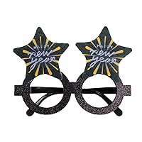 Glitter New Year Eyeglasses Funny Cosplay Glasses Photo Props For Christmas New Year Party Dress-up Glasses Frame Decor Woven Glasses