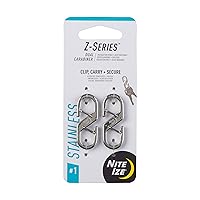 Nite Ize Z-Series Dual Carabiner, Double Gated Stainless Steel Clip