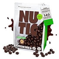 Nutic's Dark Chocolate Covered Peanuts - 2Lb - Healthy No Added Sugar, Milk-Alternative Candy Sweets - Bulk Coated Nuts for Any Occasion, Perfect as a Gift - Wholesome Snack and Delicious Treats