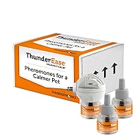 ThunderEase Dog Calming Pheromone Diffuser Kit | Powered by ADAPTIL | Vet Recommended to Relieve Separation Anxiety, Stress Barking and Chewing, and Fear of Fireworks & Thunderstorms (90 Day Supply)