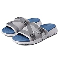 Cole Haan Men's 4.Zerogrand Multi Strap Slide Sandal, Sleet, 9