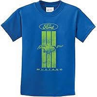 Kids Ford Tee Green Mustang Stripe Youth T-Shirt