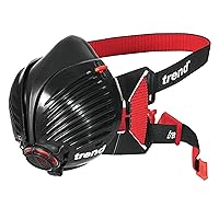 Trend Air Stealth Dust Mask, Half Mask with Replaceable Twin HEPAC Filters for Woodworking, Building & Construction Work