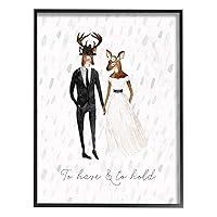 Stupell Home Décor To Have and to Hold Deer Oversized Framed Giclee Texturized Art, 16 x 1.5 x 20, Proudly Made in USA