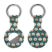 Sushi Set Airtag Holder Case Silicone Airtag Case with Keychain GPS Item Finders Accessories Airtag Tracker Cover 1PCS