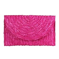 Freie Liebe Straw Clutch Bag for Women Summer Clutch Purses Beach Envelope Wallet Woven Handbags