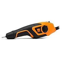 21D Variable-Depth Carbide-Tipped Engraver for Wood and Metal , Lightweight, Variable Speed, Compact, Orange