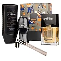Spray Bottle Bundled With An Avon Black Suede Eau de Toilette Gift Set For Men - Hair and Body Wash - Roll on