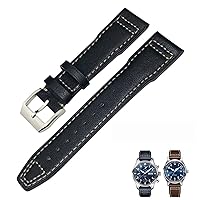 20mm 21mm 22mm Genuine Leather Watchband Fit for IWC Pilot's Watch IW3777 PORTOFINO Mark 18 Black Blue Brown Strap Bracelets Men