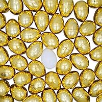 Set of 48 Plastic Eggs: 47 in Glistening Gold and 1 Surprise White Egg